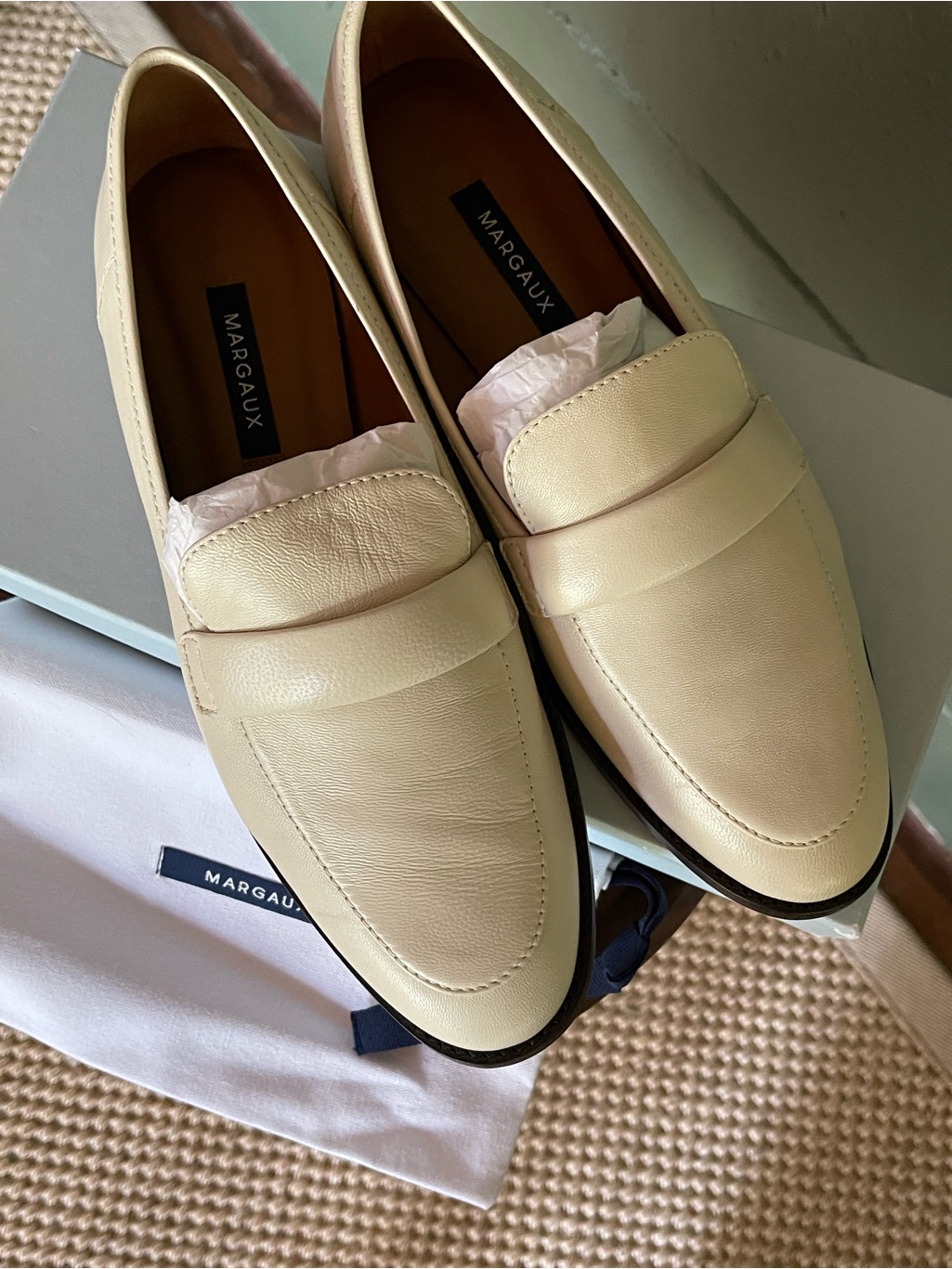 Margaux Andie Cream Leather Loafers — image 5 of 7